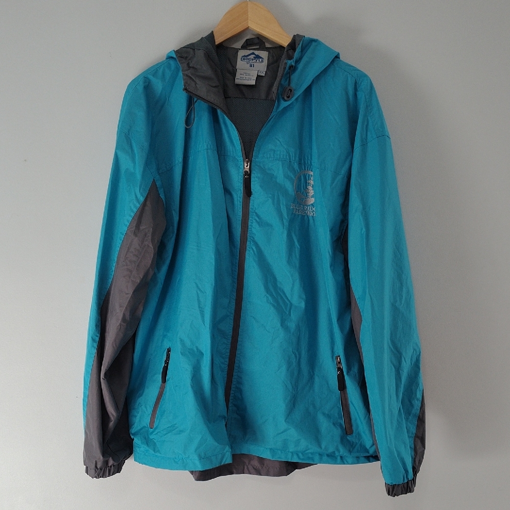 Blue Ridge Parkway Rain Coat Size XXL Waterproof Windbreaker Outdoors Hiking